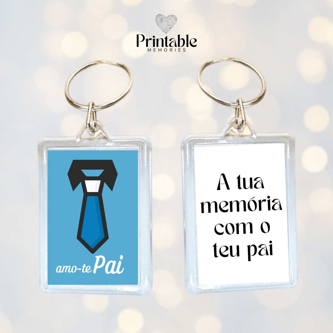 Porta-Chaves "Amo-te Pai" Printable Memories