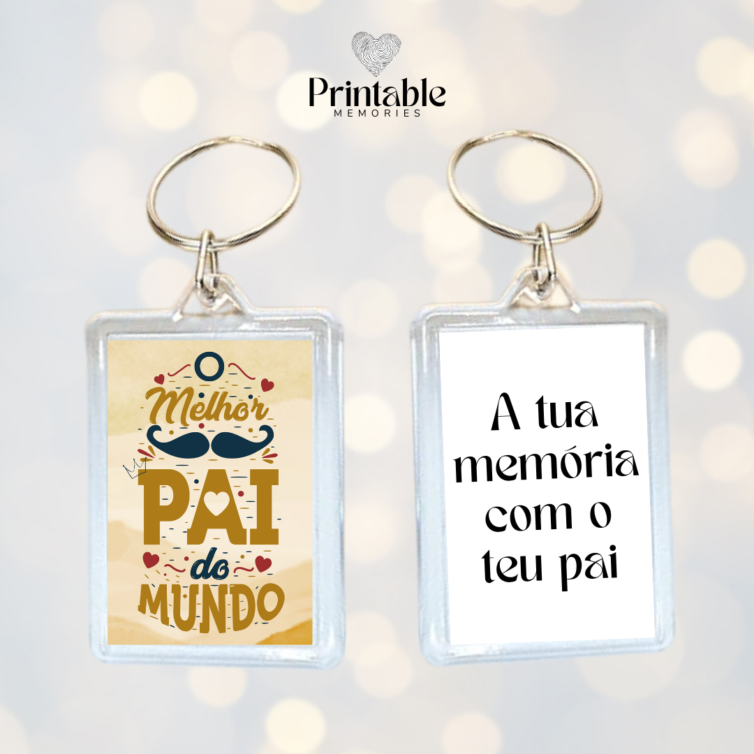 Porta-Chaves "O Melhor Pai do Mundo" Printable Memories
