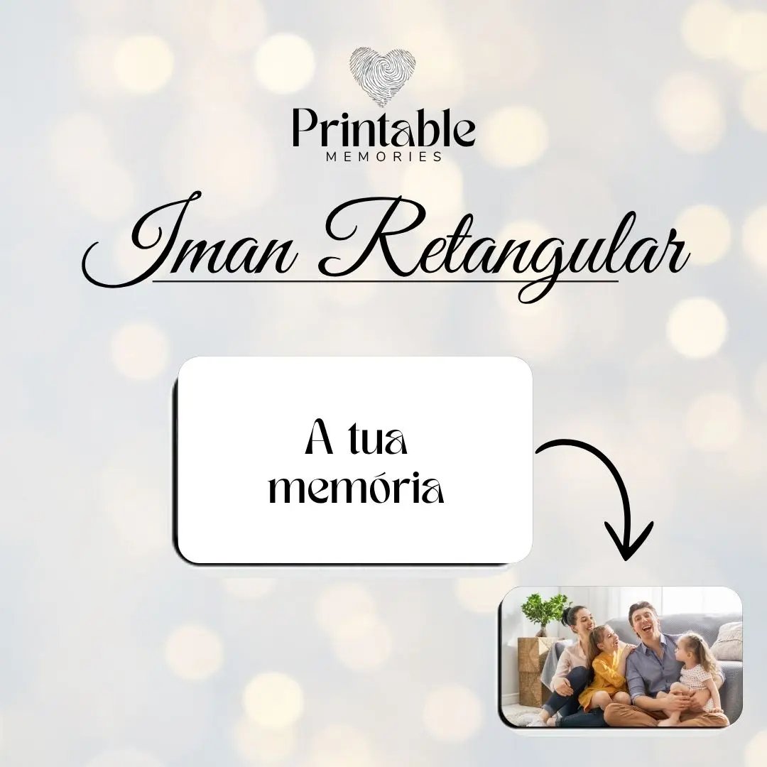 Íman Retangular Personalizado Printable Memories