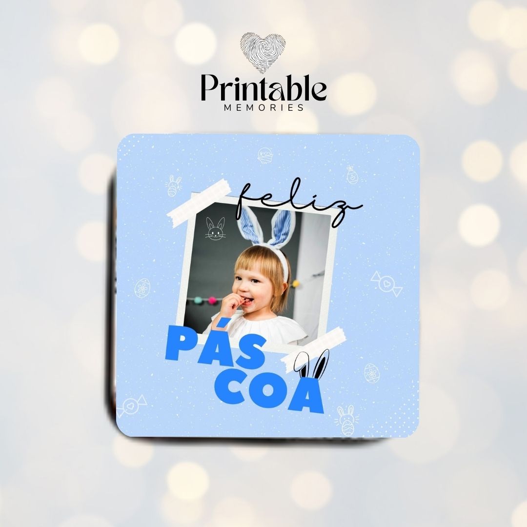 Iman Feliz Páscoa Azul Printable Memories