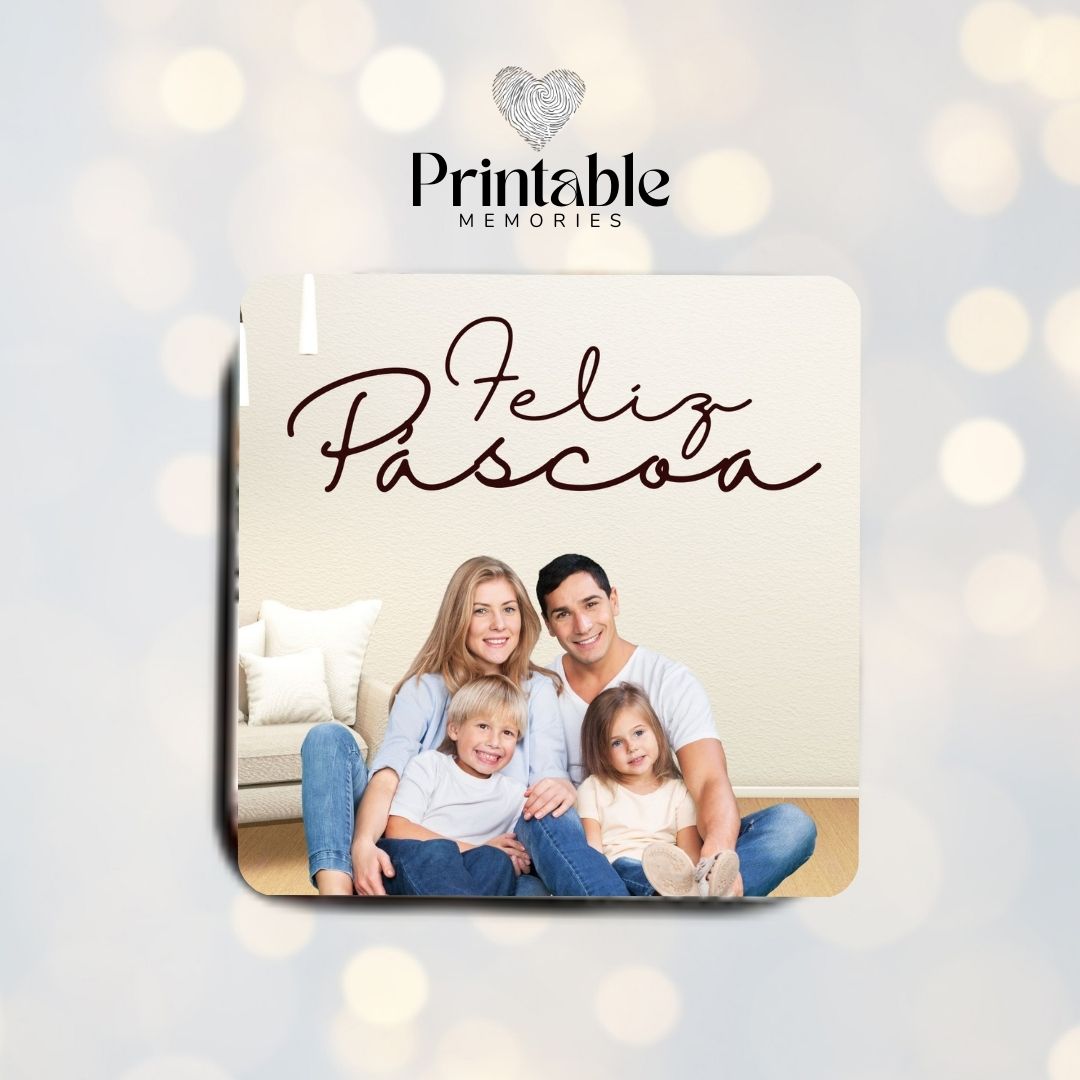 Íman Feliz Páscoa Família Printable Memories