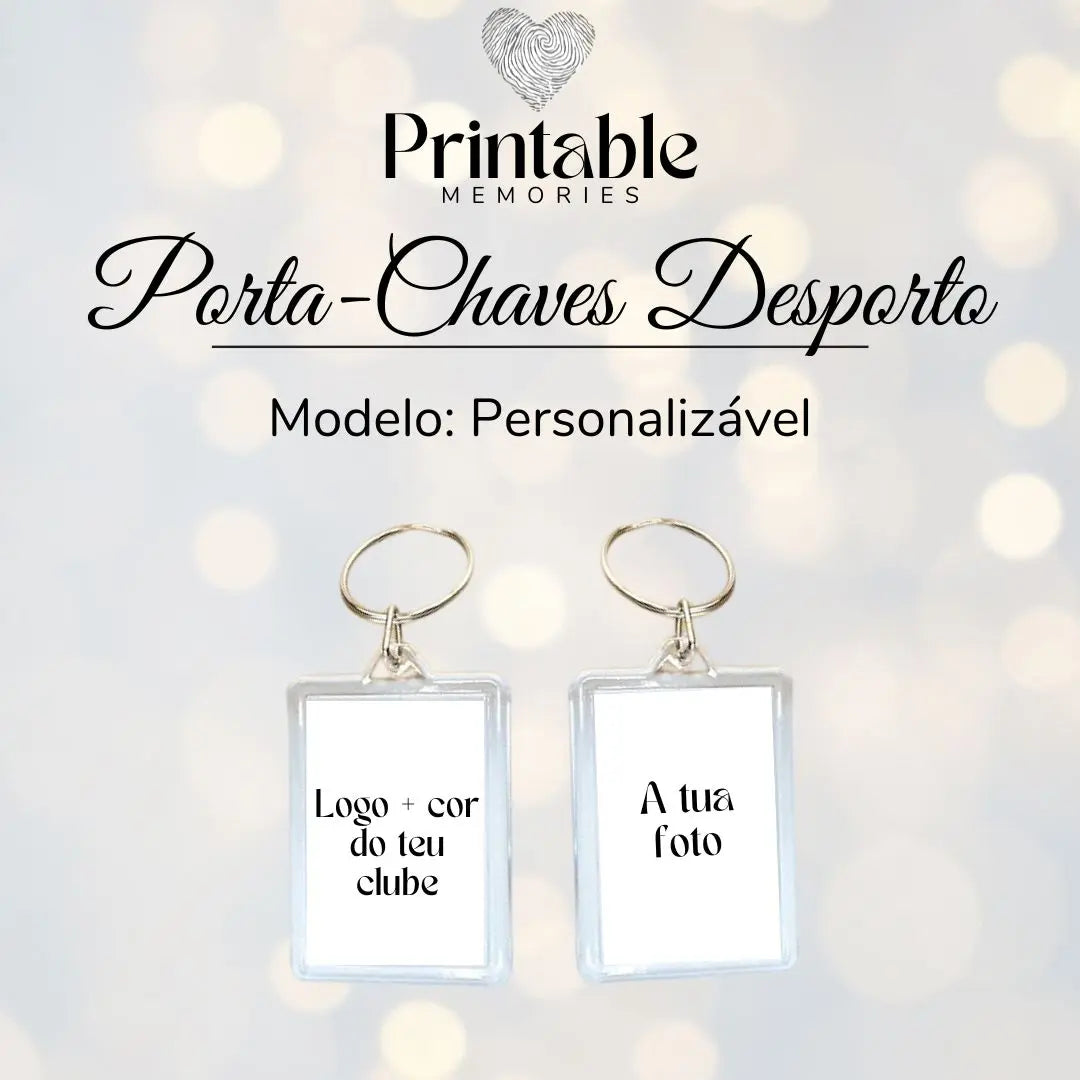 Porta-Chaves Clube Personalizável Printable Memories