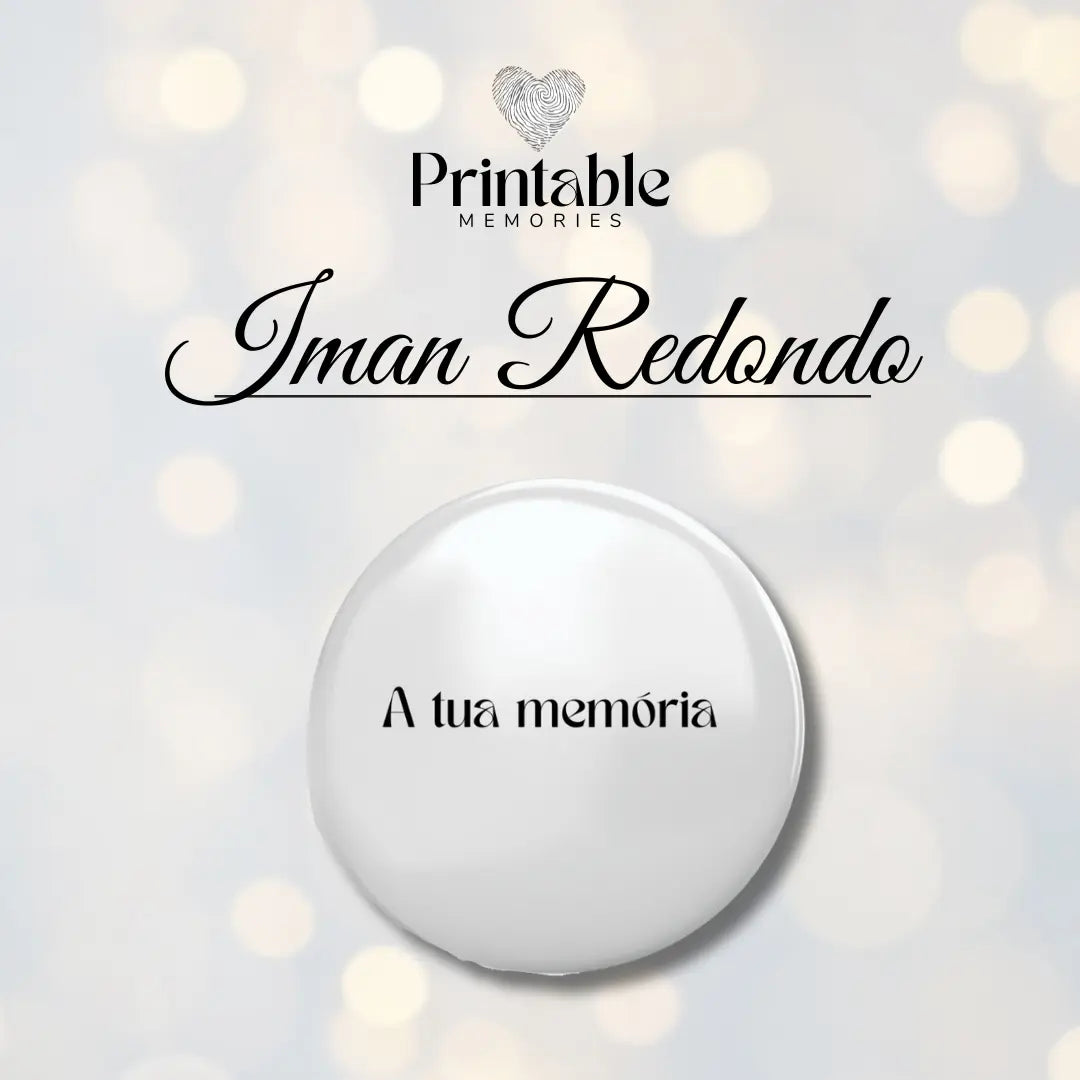 Íman Redondo Personalizado Printable Memories
