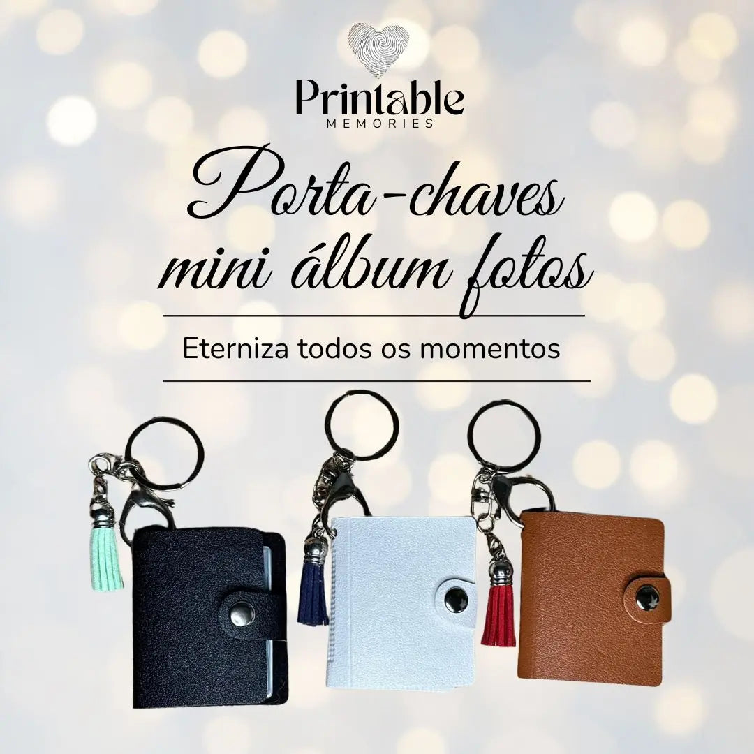 Porta-Chaves Mini Álbum de Fotos Printable Memories