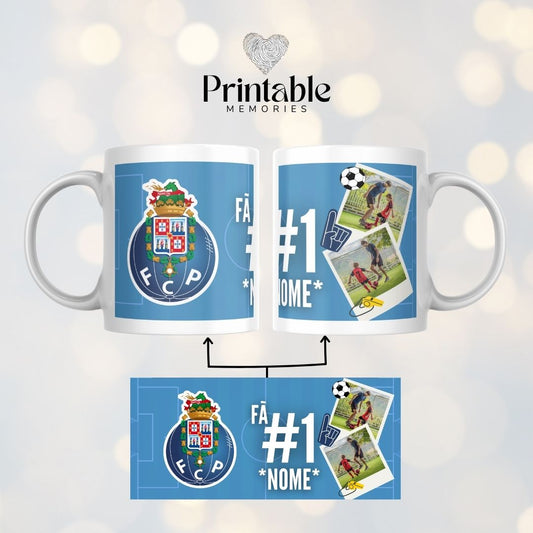 Caneca Fã #1 Porto 🐉🔵 Printable Memories