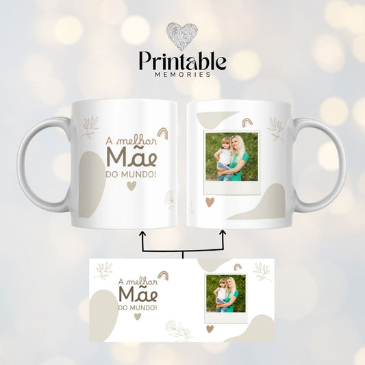 Caneca "A melhor mãe do mundo" Printable Memories