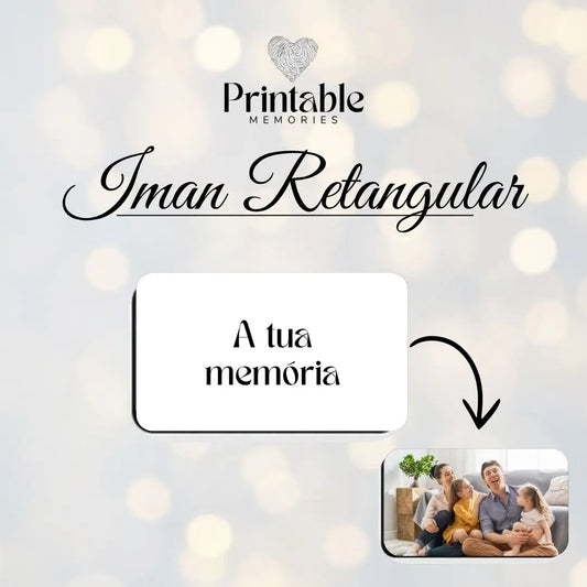 Íman Retangular Personalizado Printable Memories