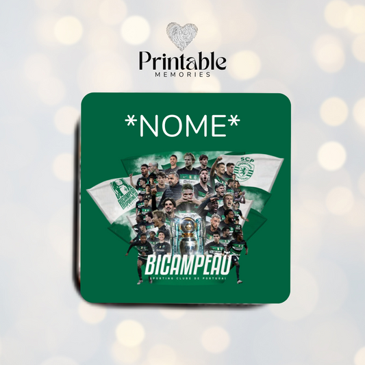 Íman Bicampeão Sporting 24/25 Personalizado Printable Memories